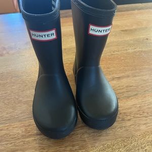 Hunter boots, black size 6